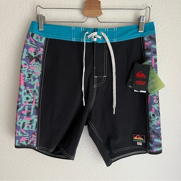 NWT Quiksilver X Stranger Things Board Shorts - Picture 1 of 9